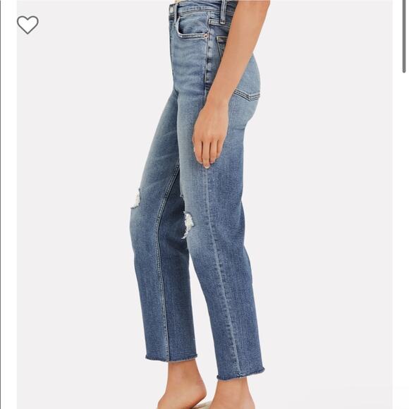NWOT Re/Done Straight Leg Jean Size 25 Ultra High Rise 70s Stove Pipe Distressed - Picture 7 of 16